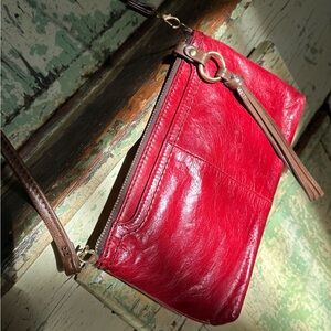 HOBO Burgundy Leather Crossbody Bag